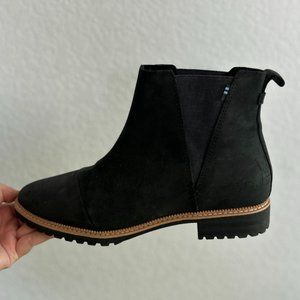 TOMS | Water Resistant Black Leather Women's Cleo Boots | Size 9